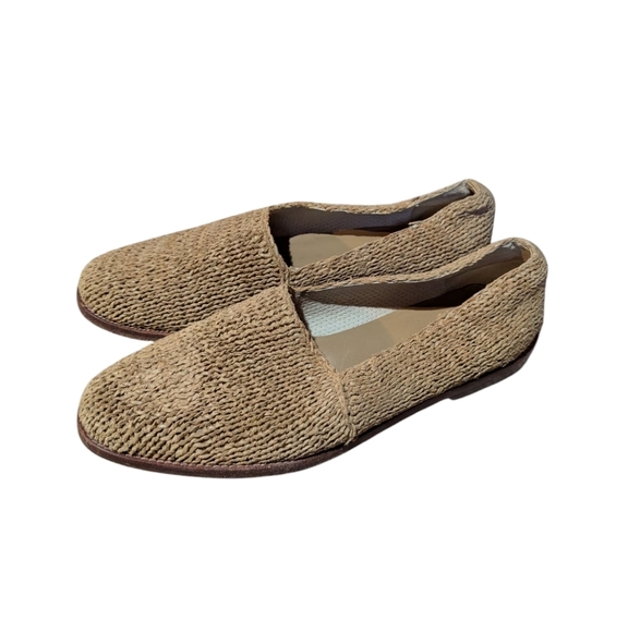 Cole Haan Resort Tan Woven Leather Loafers 10 Vacation Quiet Luxury Old Money - Picture 1 of 7